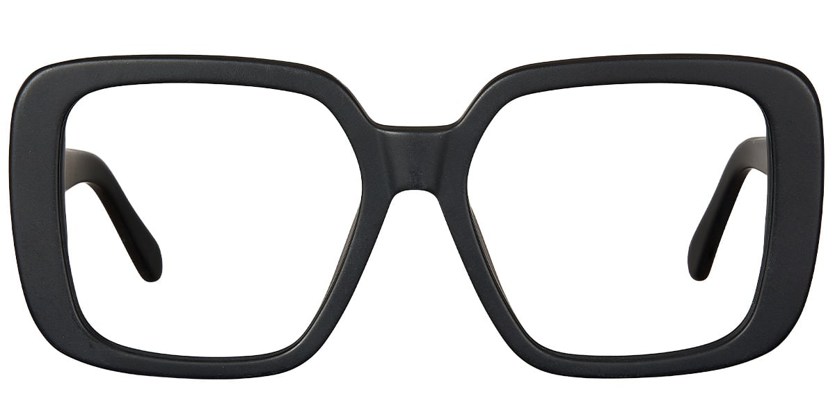 Acetate Square Reading Glasses matte-black