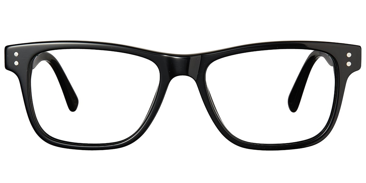 Acetate Rectangle Reading Glasses bright_black