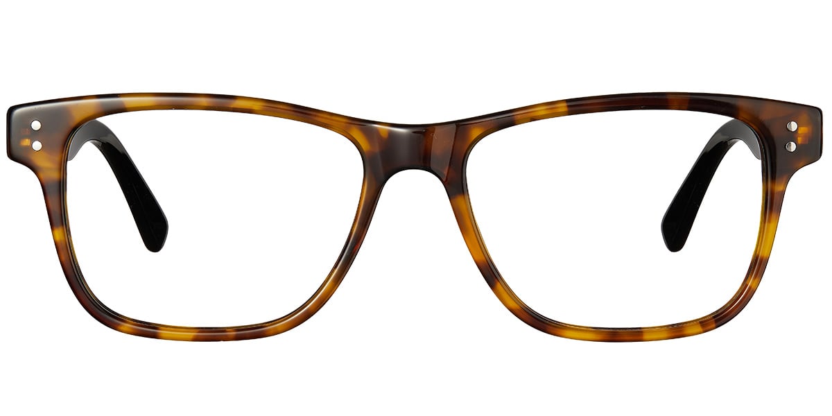 Acetate Rectangle Reading Glasses tortoiseshell-black