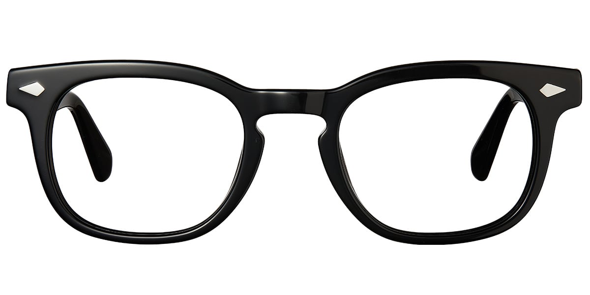 Acetate Rectangle Reading Glasses bright_black