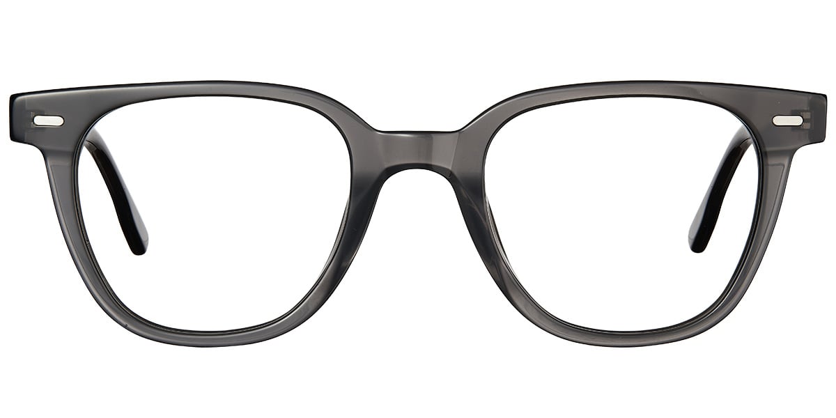 Acetate Square Reading Glasses translucent-grey