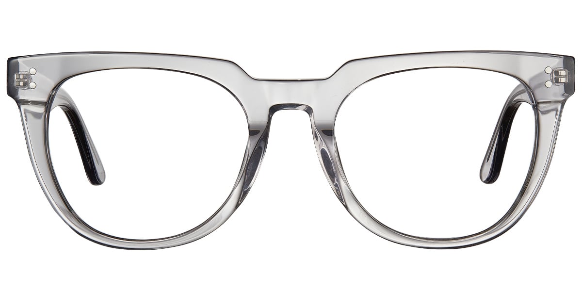 Acetate Square Reading Glasses translucent-grey