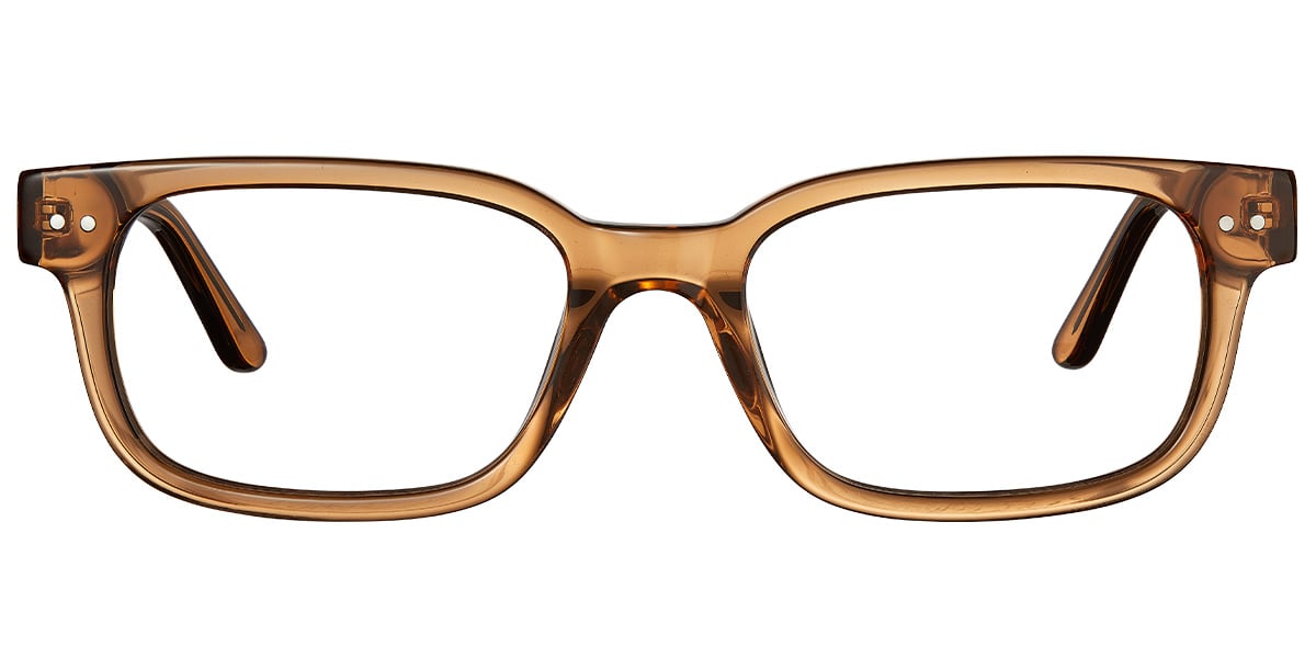 Acetate Rectangle Reading Glasses translucent-brown