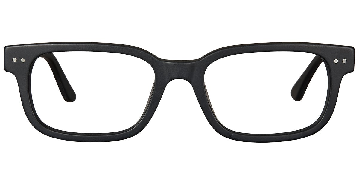 Acetate Rectangle Reading Glasses matte-black