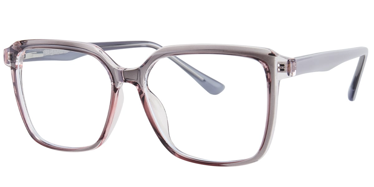 Acetate Square Reading Glasses translucent-grey