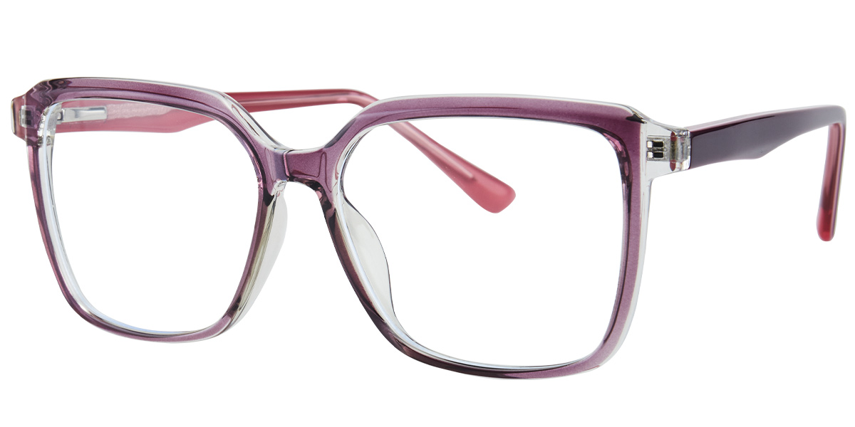 Acetate Square Reading Glasses translucent-purple