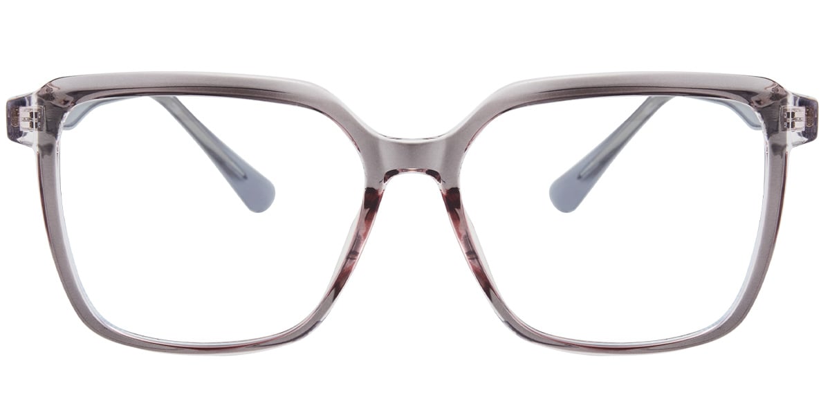 Acetate Square Reading Glasses translucent-grey