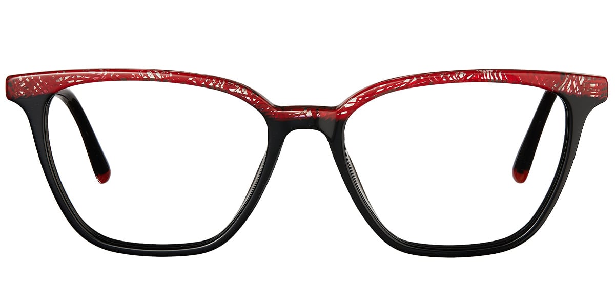 Acetate Square Reading Glasses pattern-black