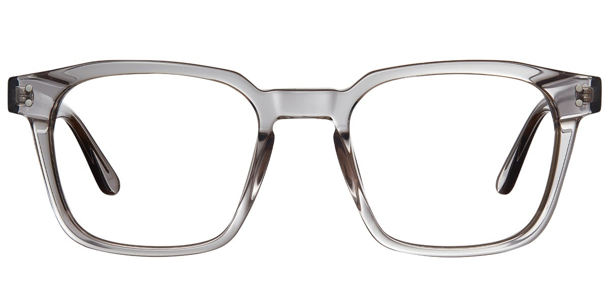 Acetate Square Reading Glasses translucent-grey