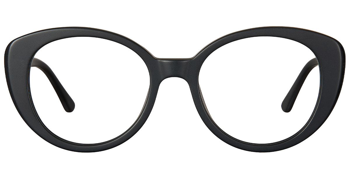 Acetate Oval Reading Glasses matte-black