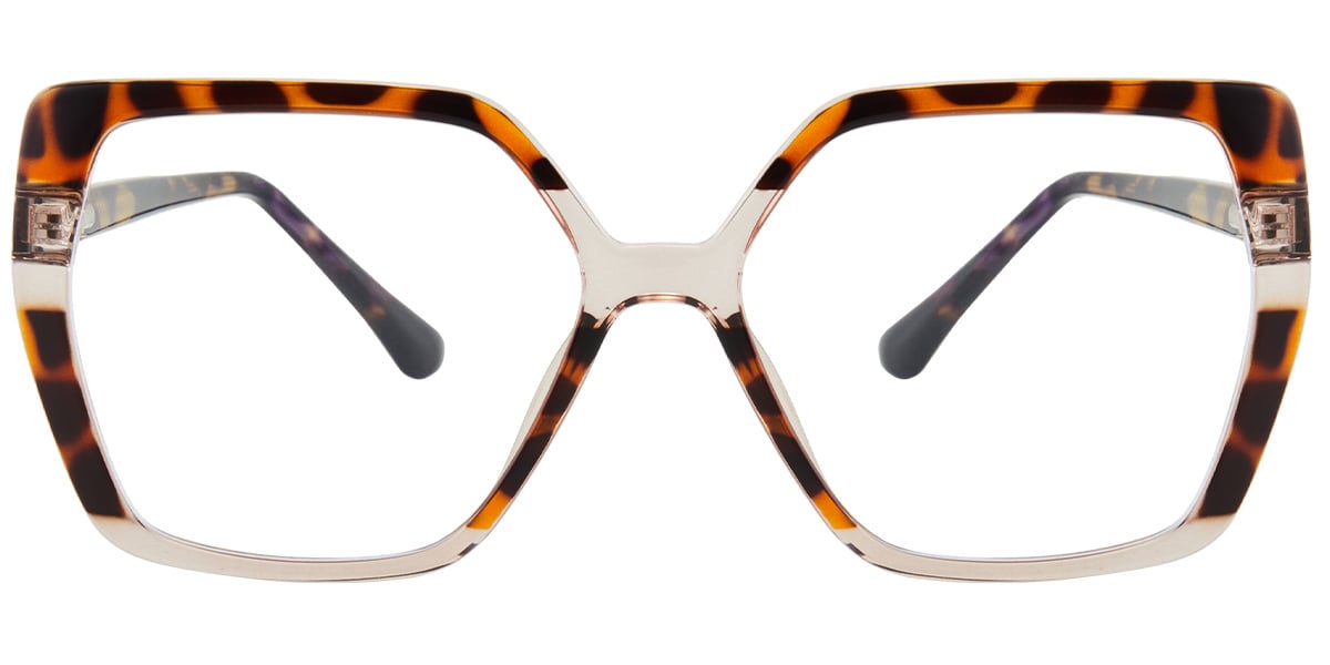 Acetate Geometric Reading Glasses pattern-tortoiseshell