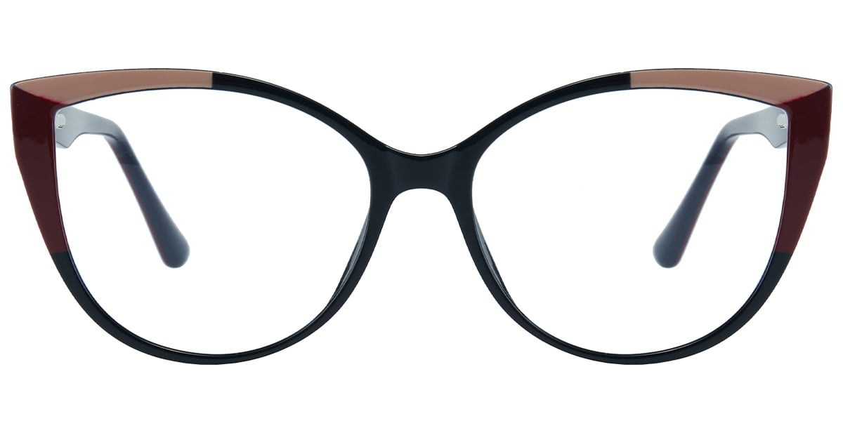 Acetate Square Reading Glasses pattern-black