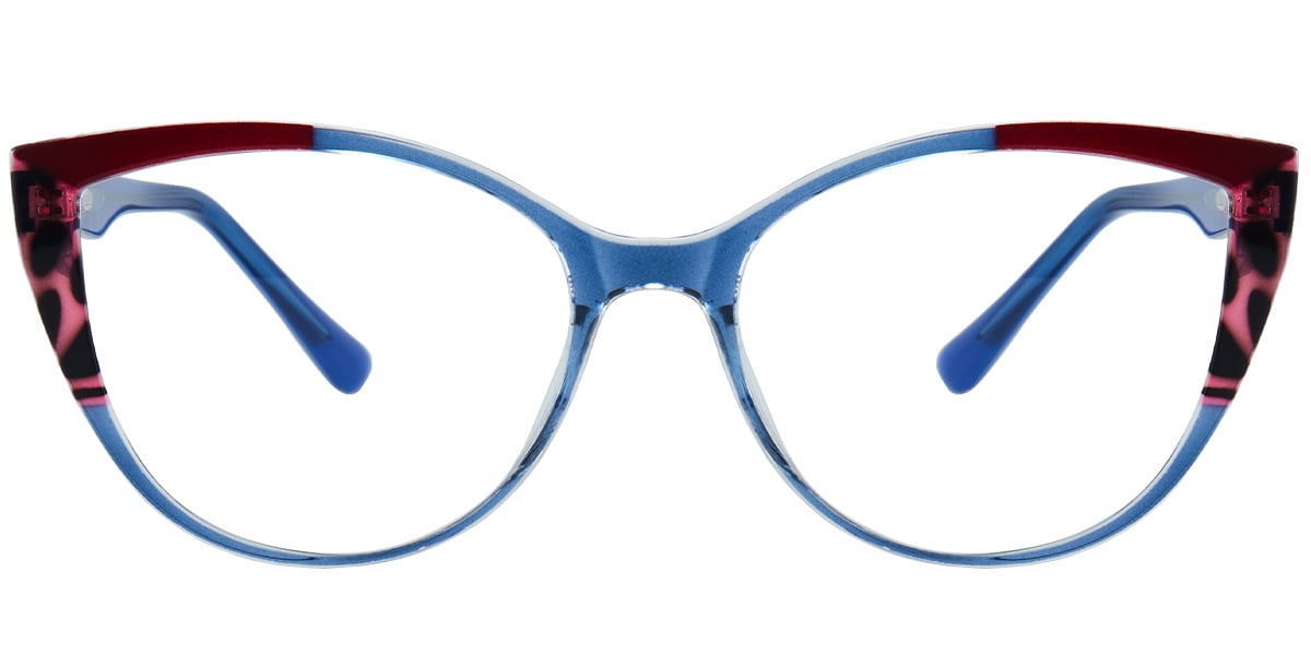 Acetate Square Reading Glasses pattern-blue