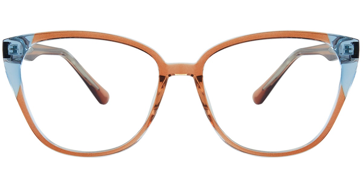 Acetate Square Reading Glasses pattern-orange