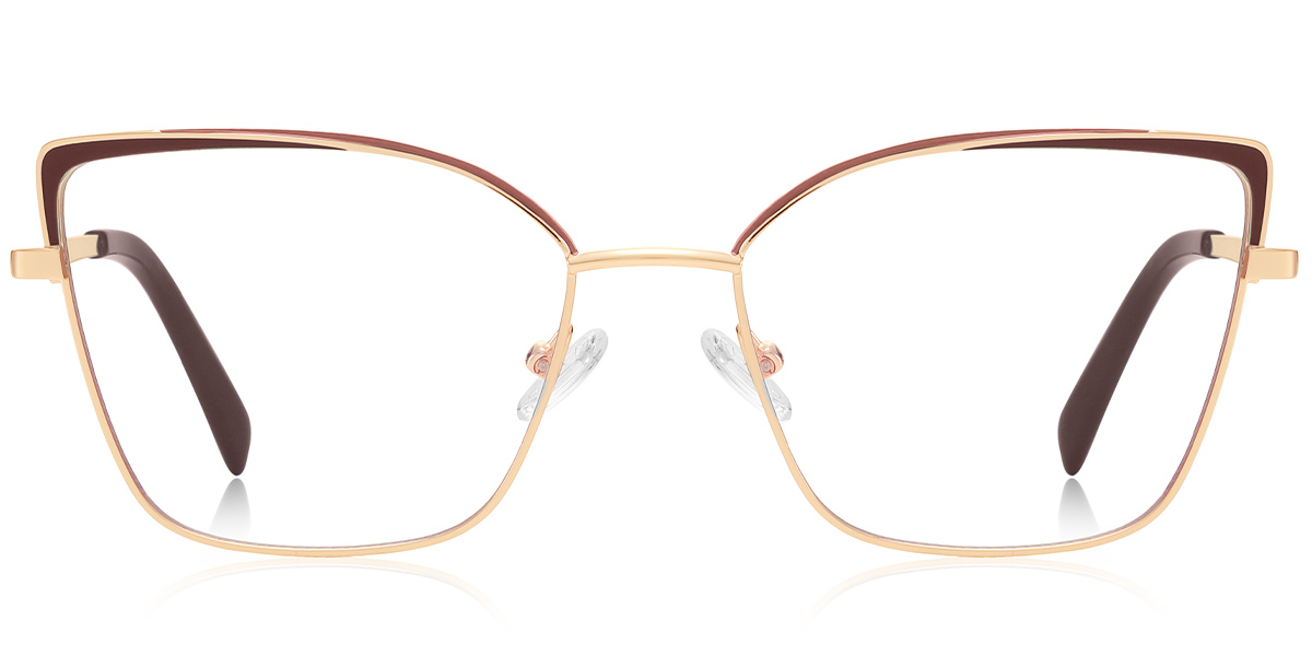 Square Reading Glasses rose_gold-brown