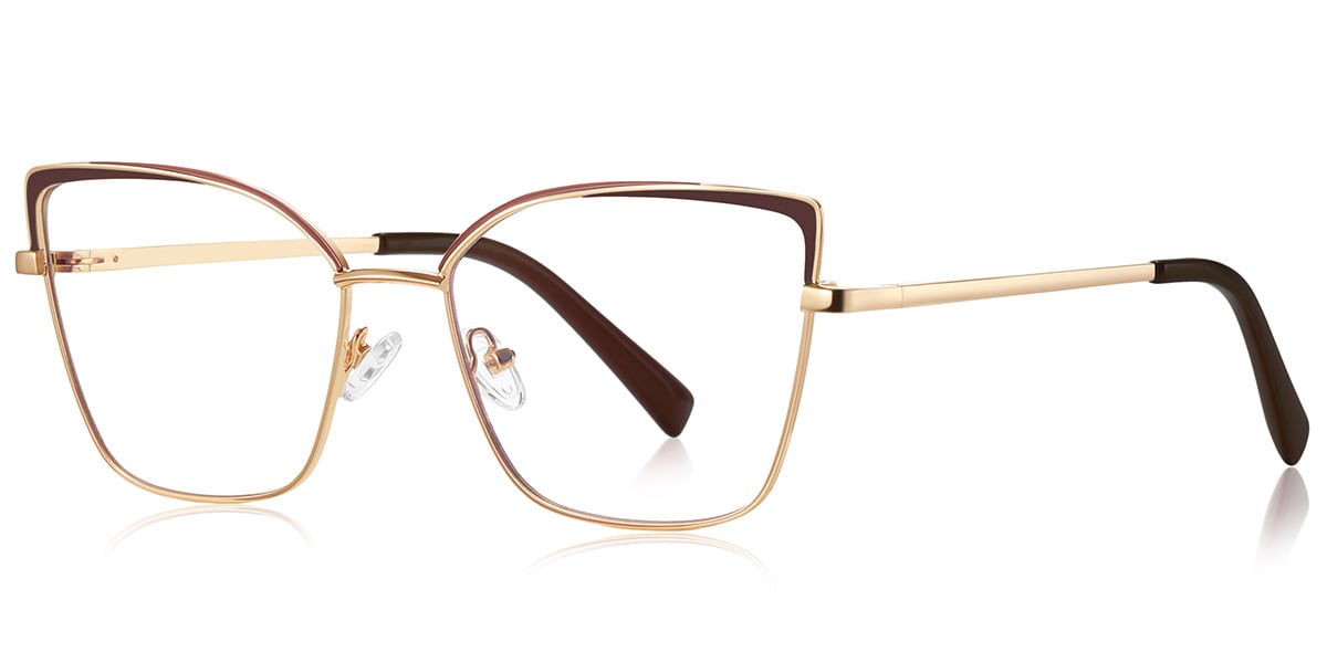 Square Reading Glasses rose_gold-brown