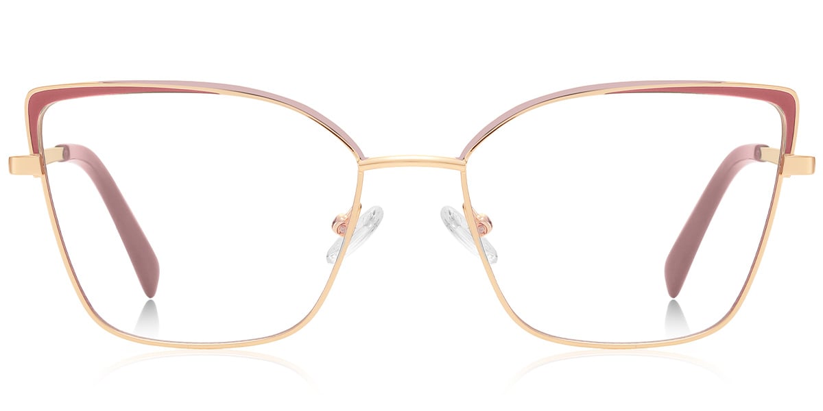 Square Reading Glasses rose_gold-pink