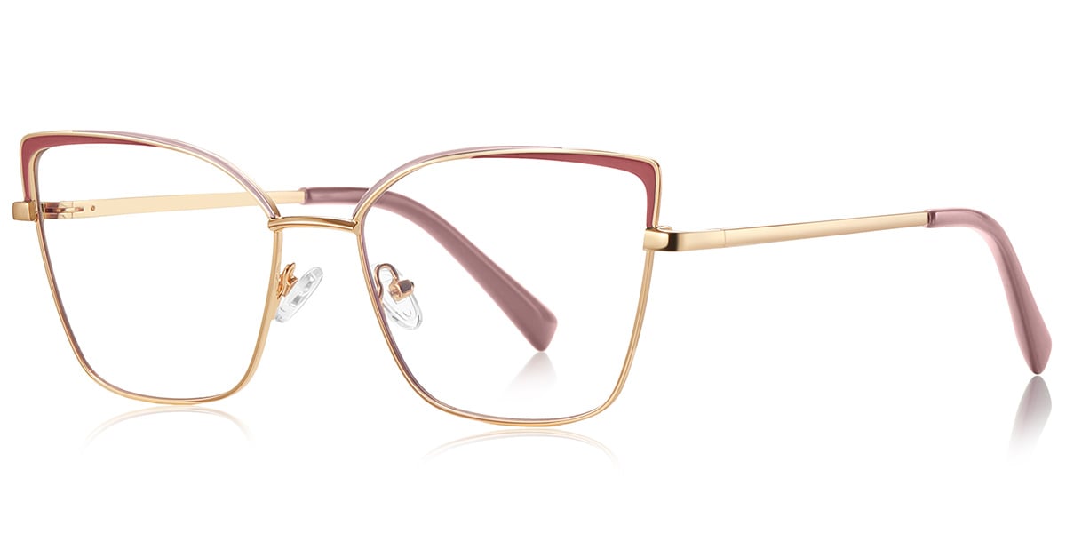 Square Reading Glasses rose_gold-pink