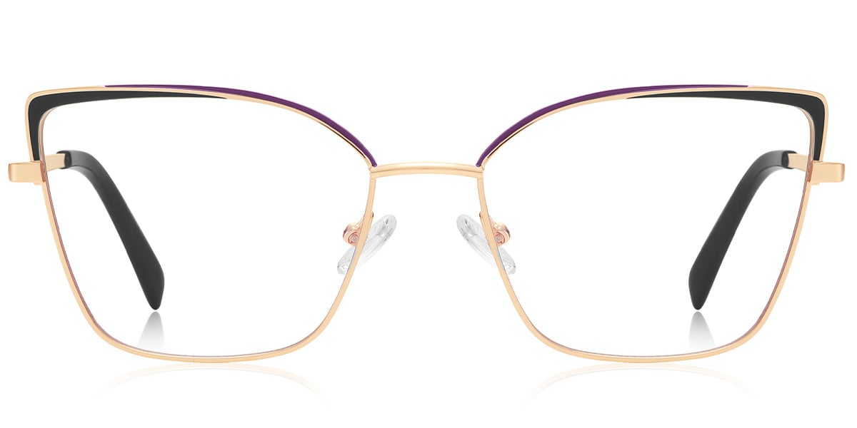 Square Reading Glasses rose_gold-black