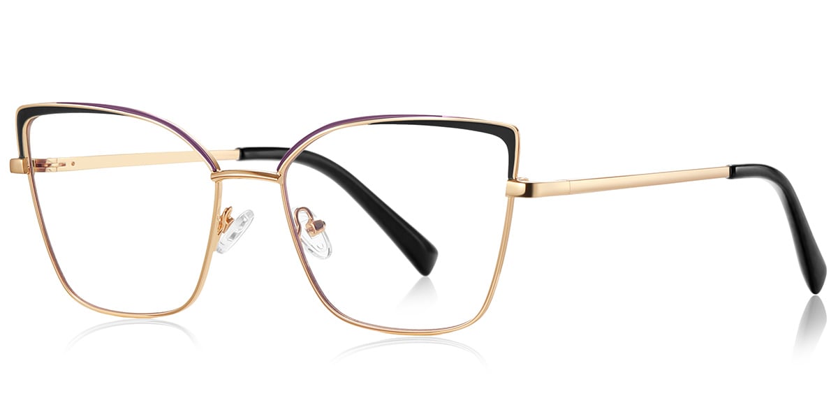 Square Reading Glasses rose_gold-black