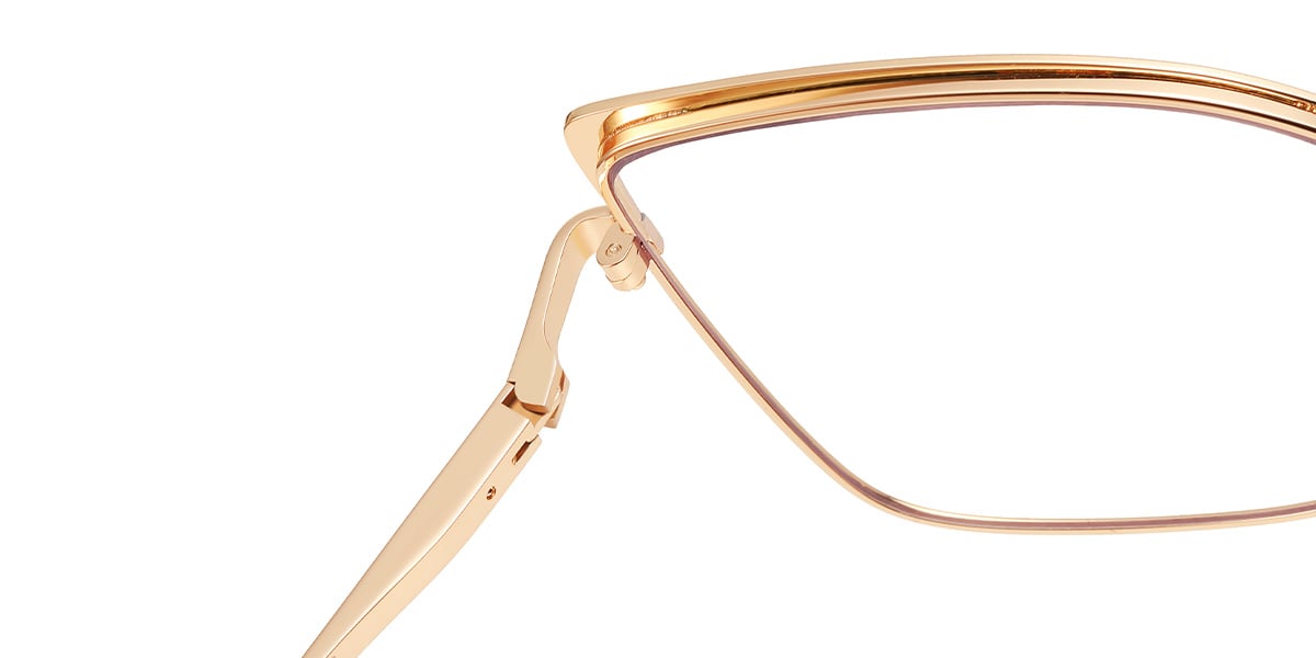 Square Reading Glasses rose_gold-black