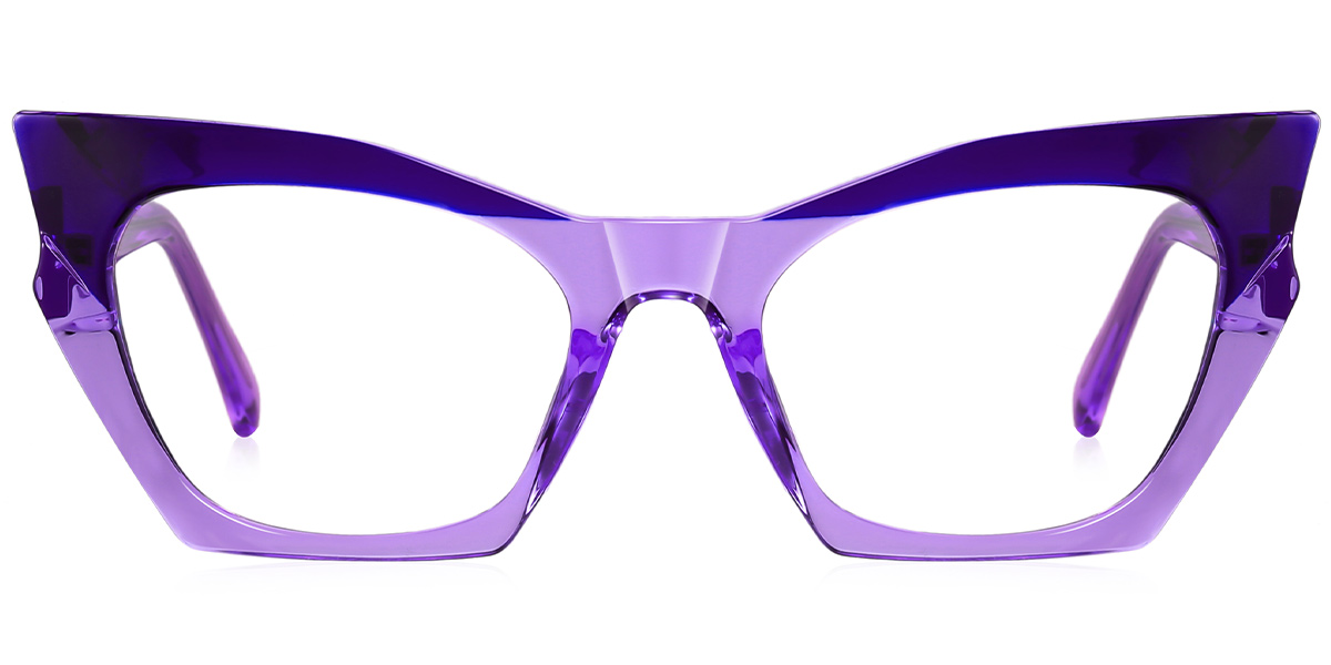 Square Reading Glasses pattern-purple