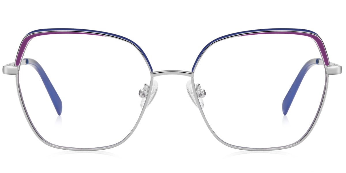 Square Reading Glasses silver-purple