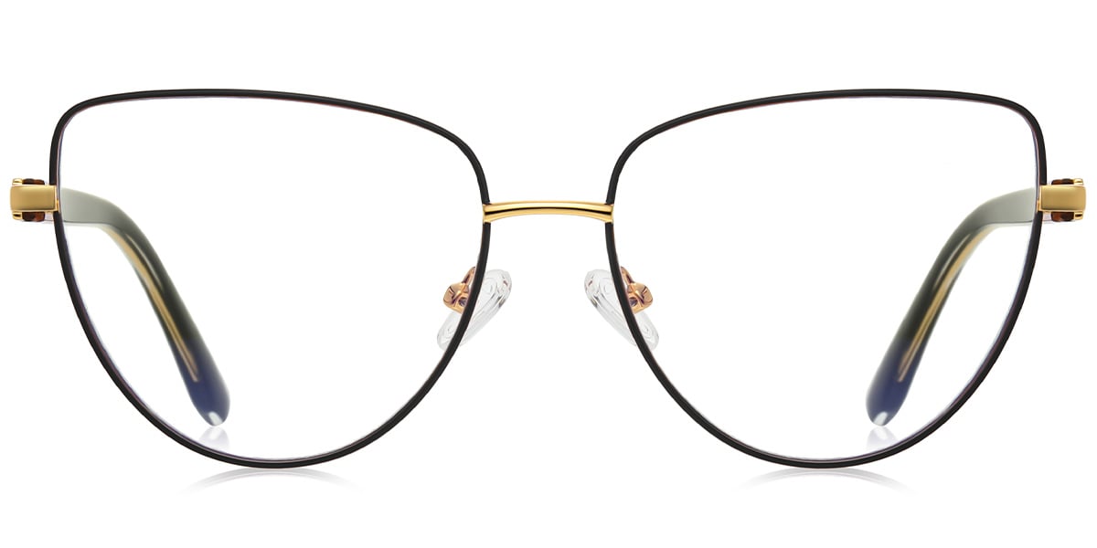 Geometric Reading Glasses black-gold