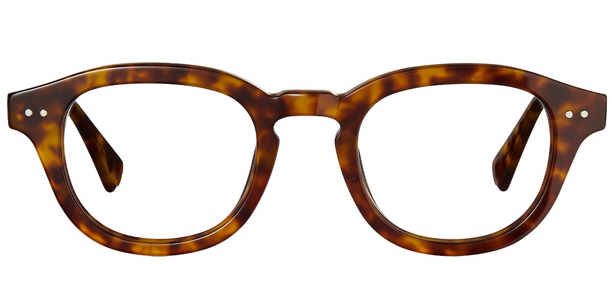 Acetate Oval Reading Glasses pattern-yellow