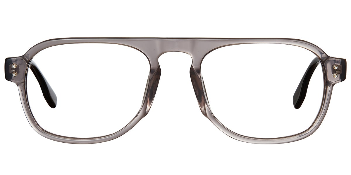 Acetate Square Reading Glasses translucent-grey