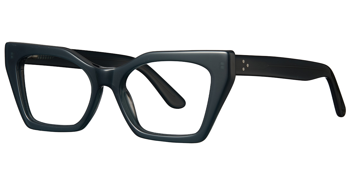 Acetate Geometric Reading Glasses green