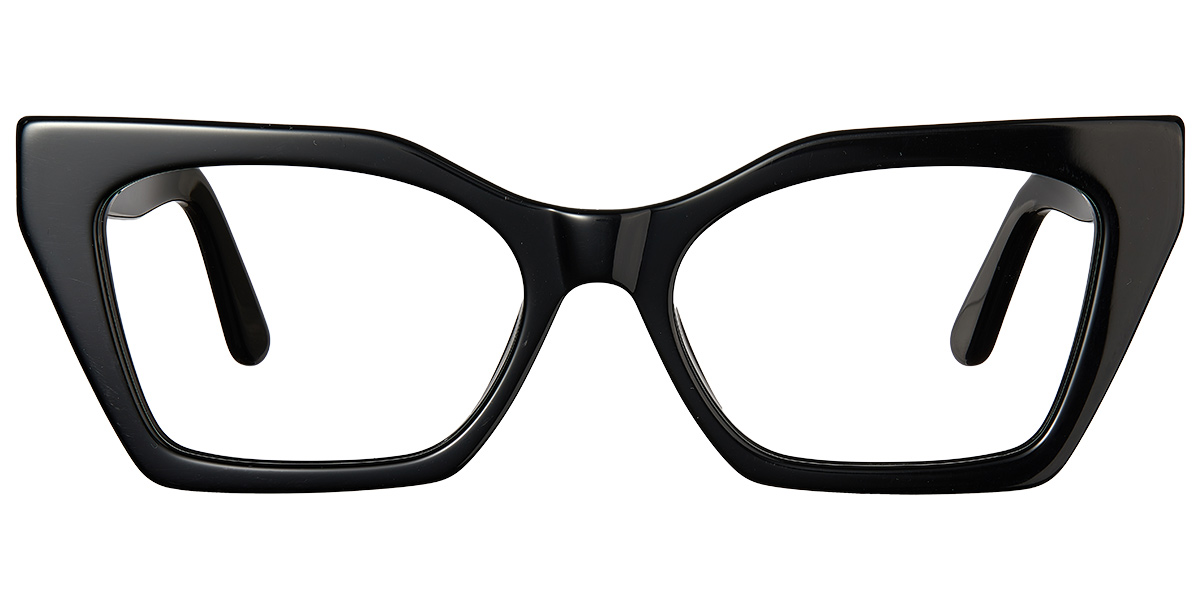 Acetate Geometric Reading Glasses bright_black