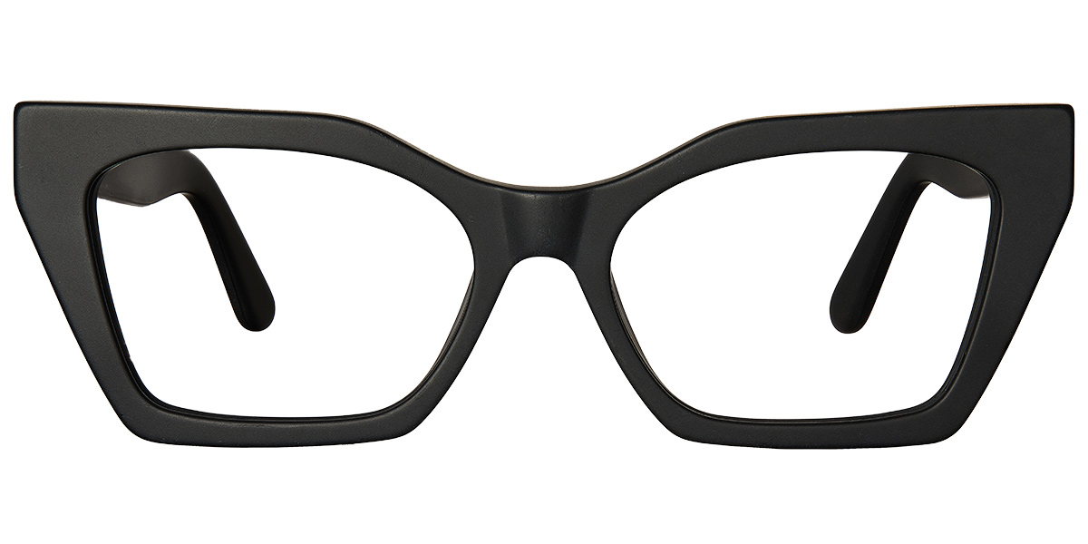 Acetate Geometric Reading Glasses matte-black