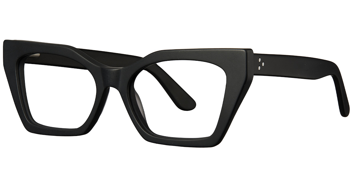 Acetate Geometric Reading Glasses matte-black