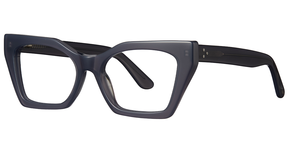 Acetate Geometric Reading Glasses grey