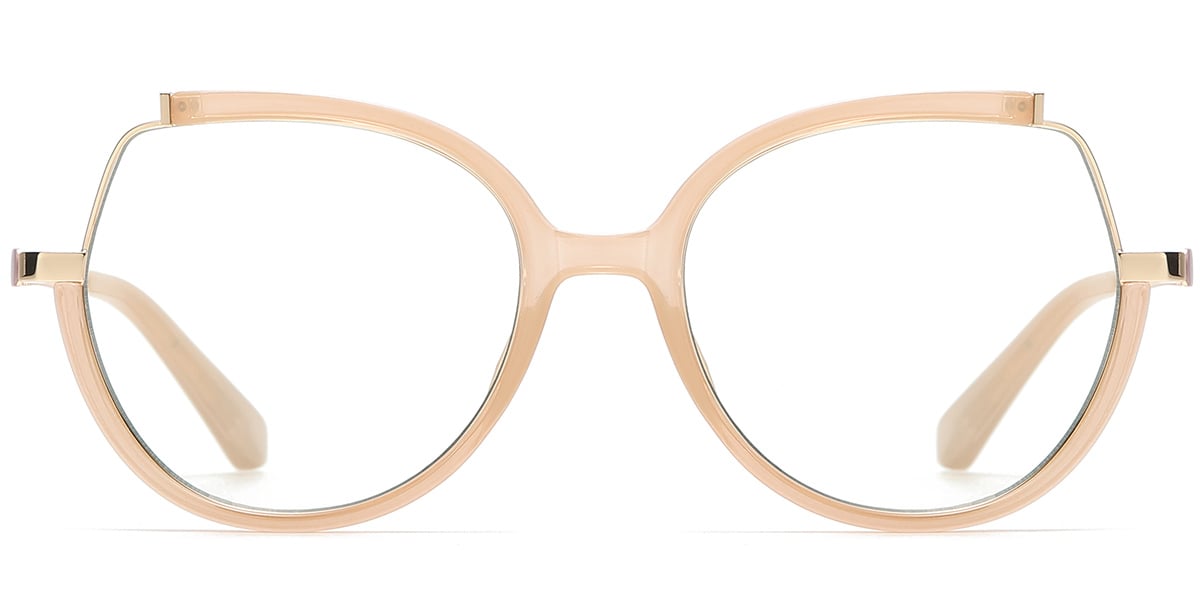 Geometric Reading Glasses translucent-light_brown