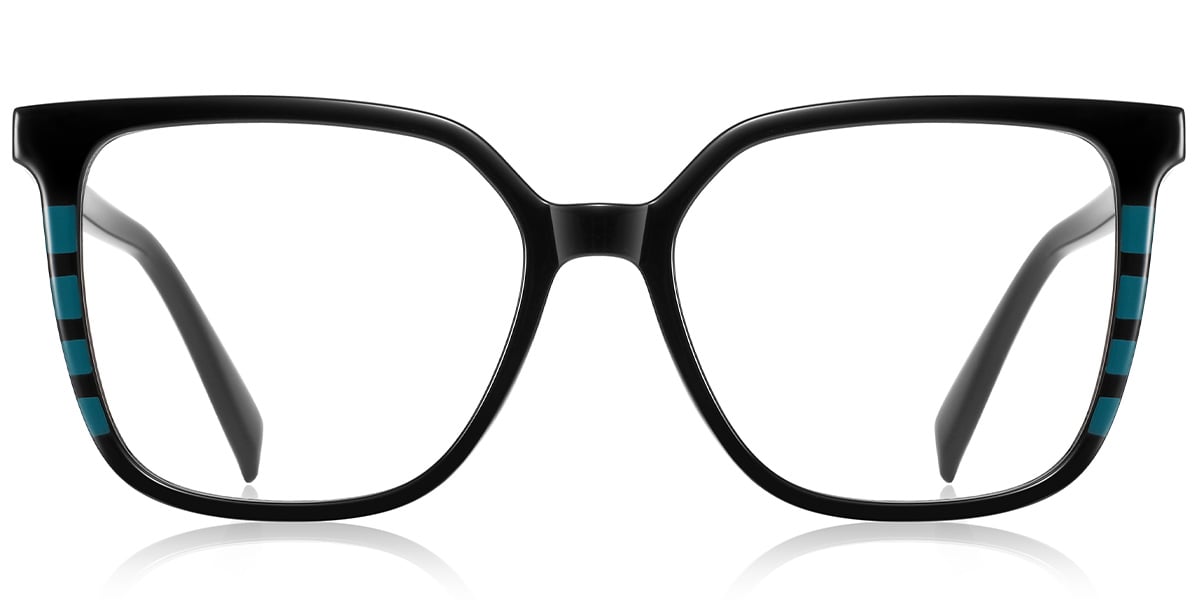 Square Reading Glasses pattern-black