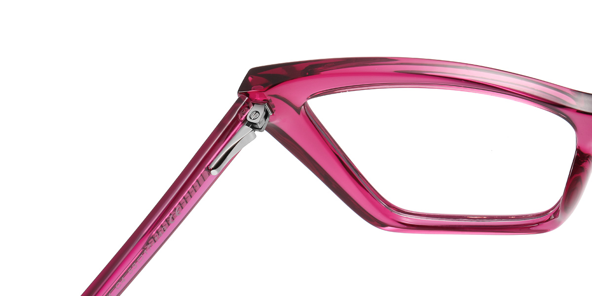 Rectangle Reading Glasses translucent-rose