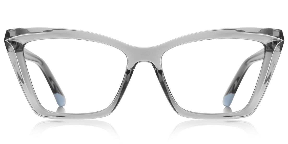 Rectangle Reading Glasses translucent-grey