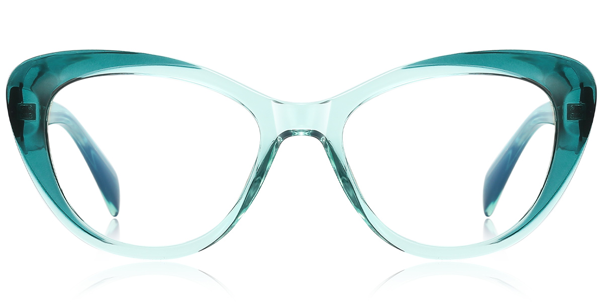 Cat Eye Reading Glasses gradient_green