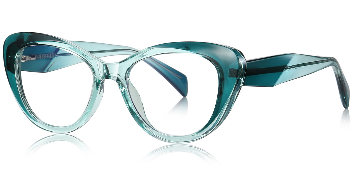 Cat Eye Reading Glasses gradient_green