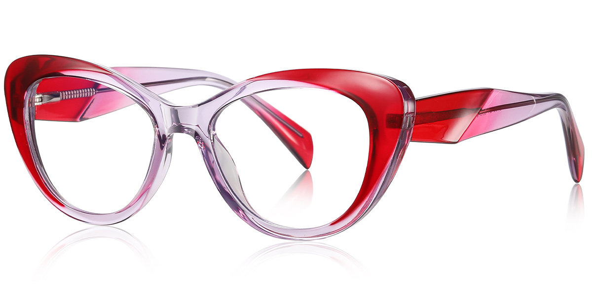 Cat Eye Reading Glasses gradient_red