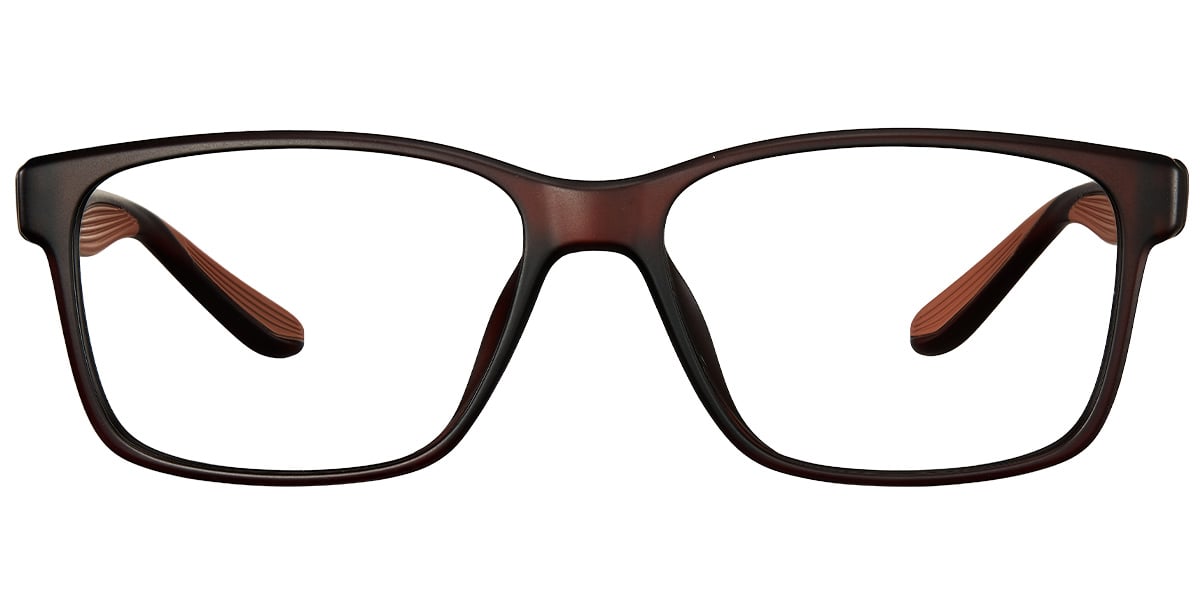 Rectangle Reading Glasses translucent-brown