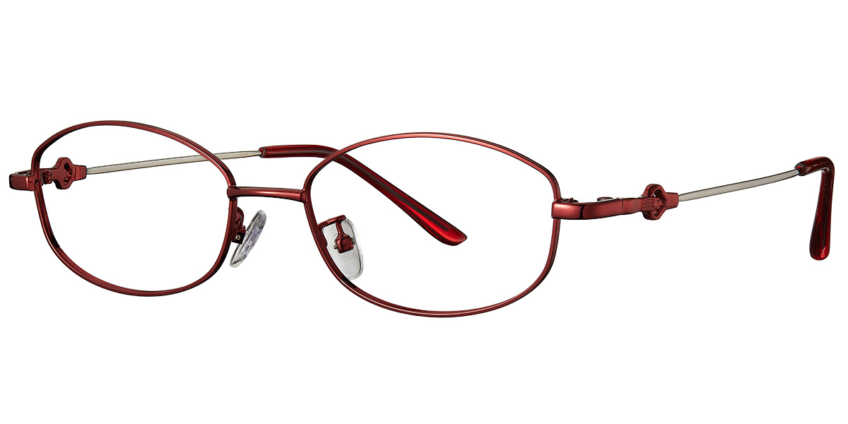 Oval Reading Glasses wine_red