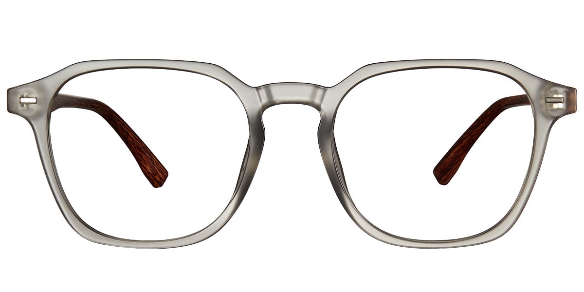 Square Reading Glasses translucent-grey