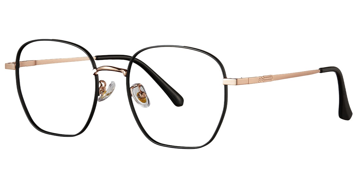 Square Reading Glasses black-gold