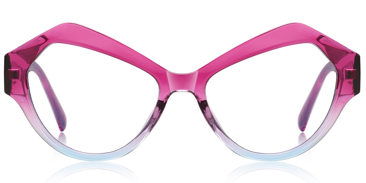 Geometric Reading Glasses gradient_rose