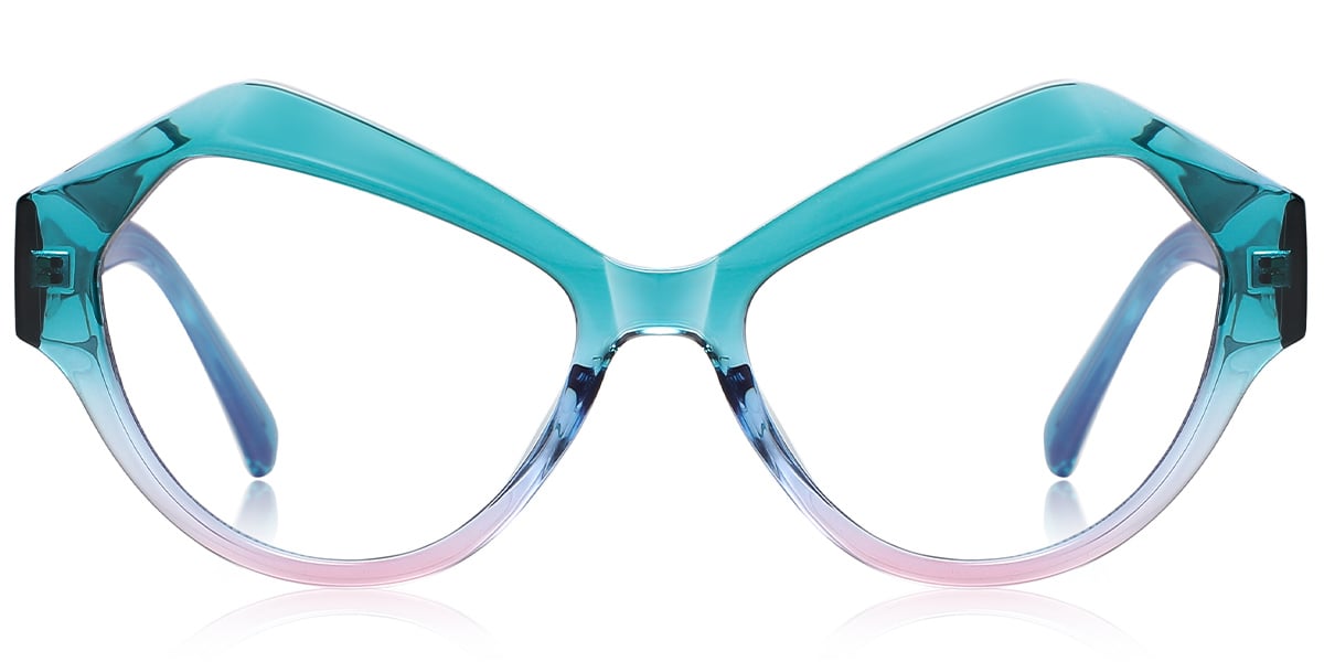 Geometric Reading Glasses gradient_green