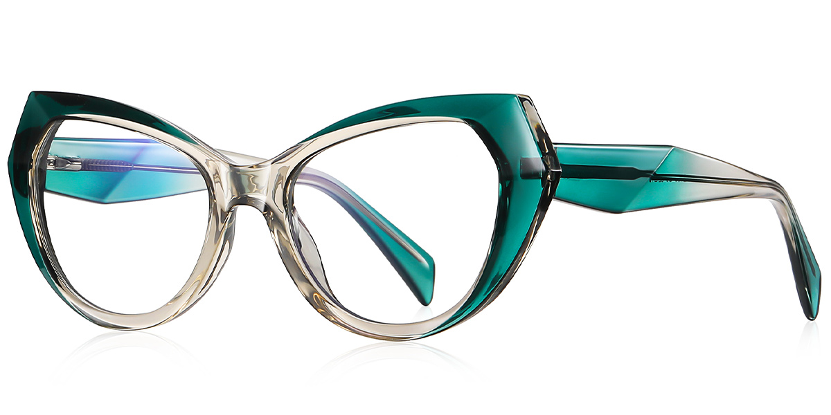 Geometric Reading Glasses gradient_green