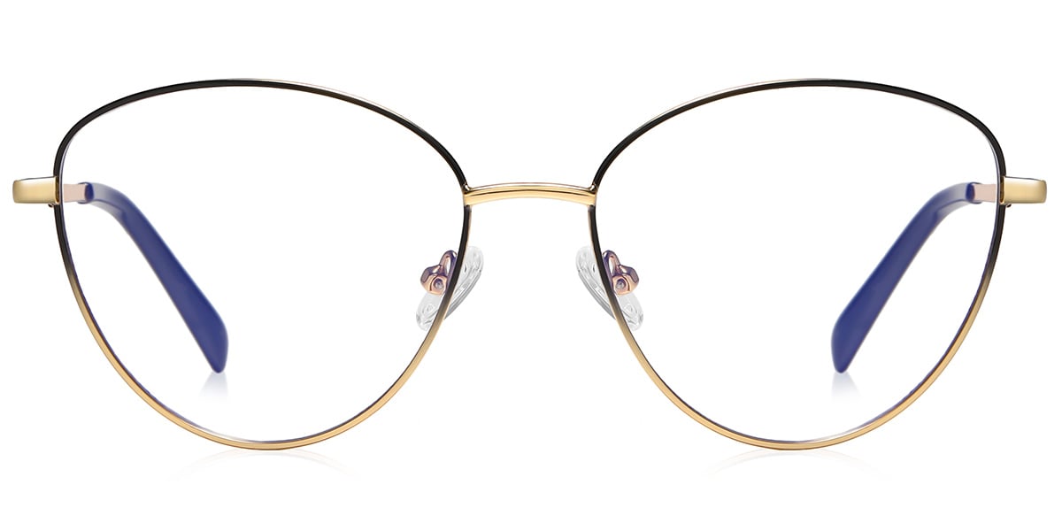 Geometric Reading Glasses black-gold